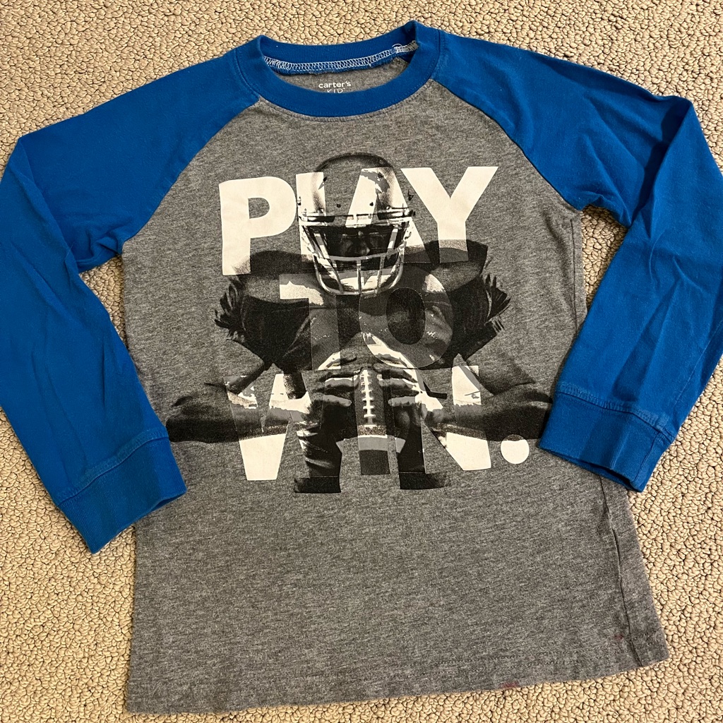 Football Long Sleeve Shirt Size 4/5